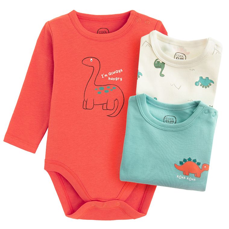 Cool Club, Body cu maneca lunga pentru baieti, mix, set, 3 buc.