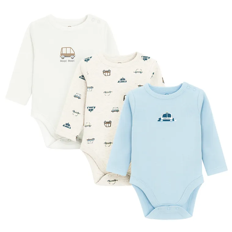 Cool Club, Body cu maneca lunga pentru baieti, mix, set, 3 buc.