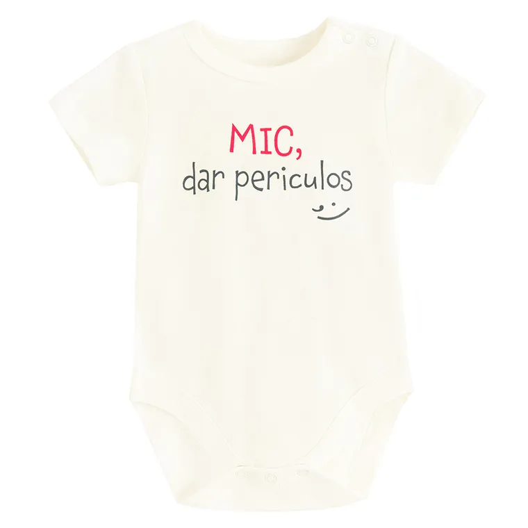 Cool Club, Body cu maneca scurta pentru baieti, alb