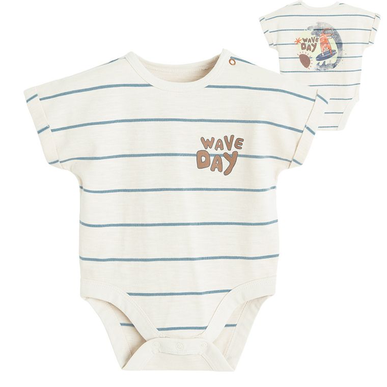 Cool Club, Body cu maneca scurta pentru baieti, bej