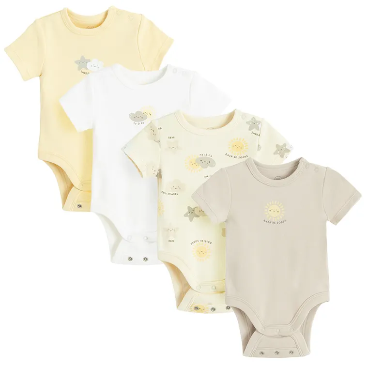 Cool Club, Body cu maneca scurta pentru baieti, mix, set, 4 buc.