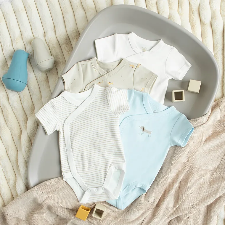 Cool Club, Body cu maneca scurta pentru bebelusi, mix, set, 4 buc.