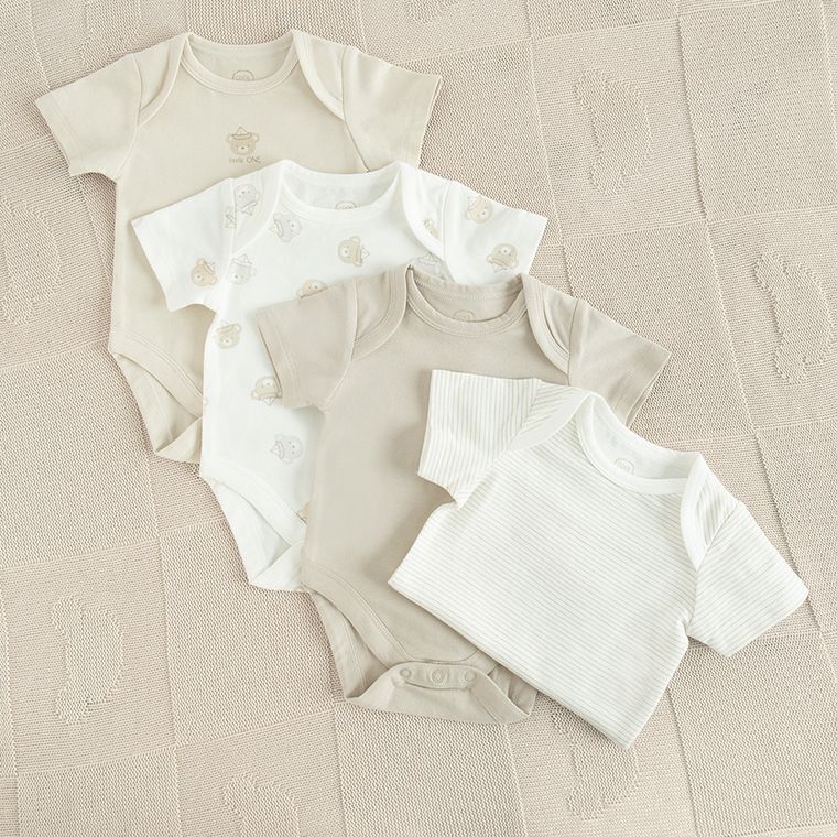 Cool Club, Body cu maneca scurta pentru bebelusi, mix, set, 4 buc.