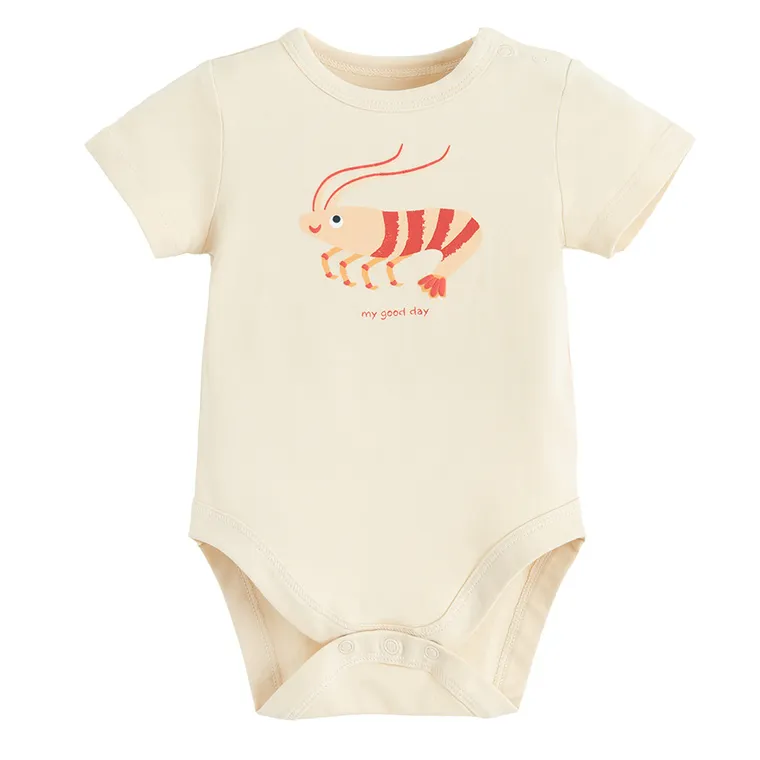 Cool Club, Body cu maneca scurta pentru copii, bej