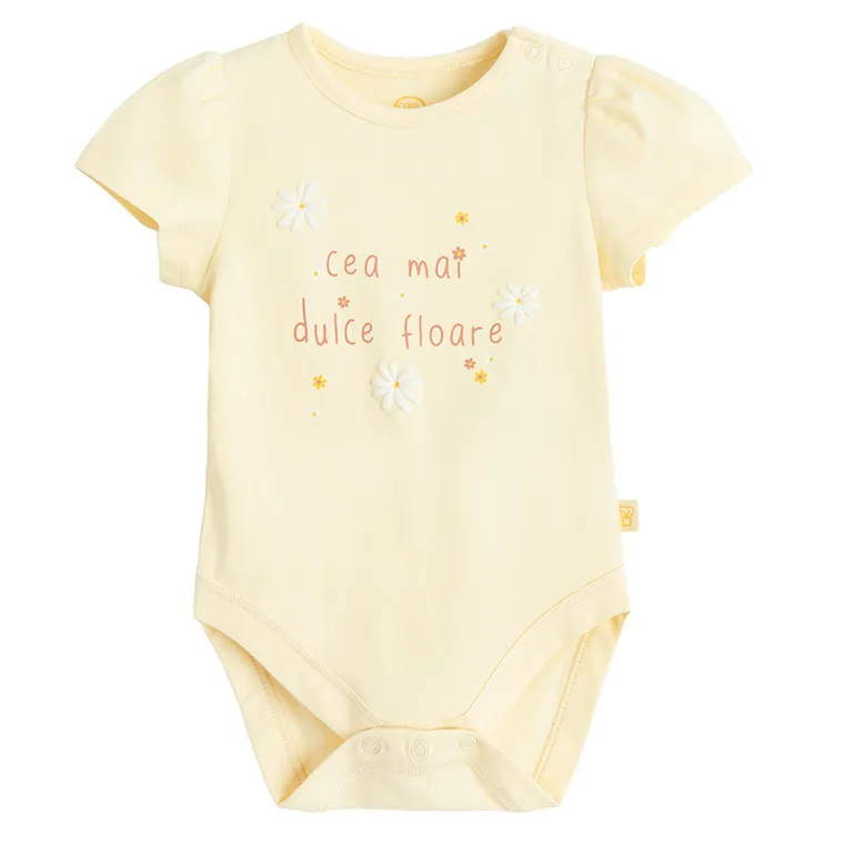 Cool Club, Body cu maneca scurta pentru fete, galben