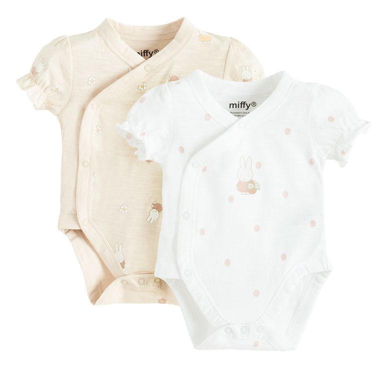 Cool Club, Body cu maneca scurta pentru fete, mix, set, 2 buc., imprimeu Miffy