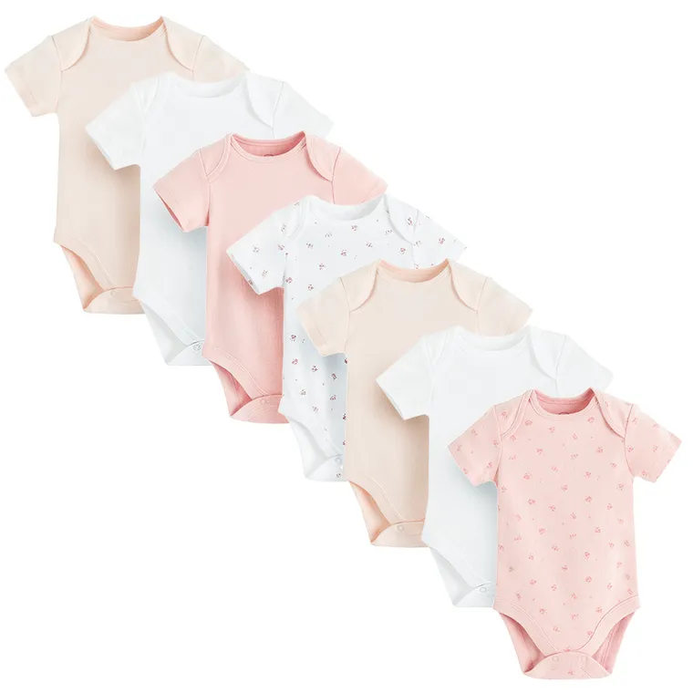 Cool Club, Body cu maneca scurta pentru fete, mix, set, 7 buc.