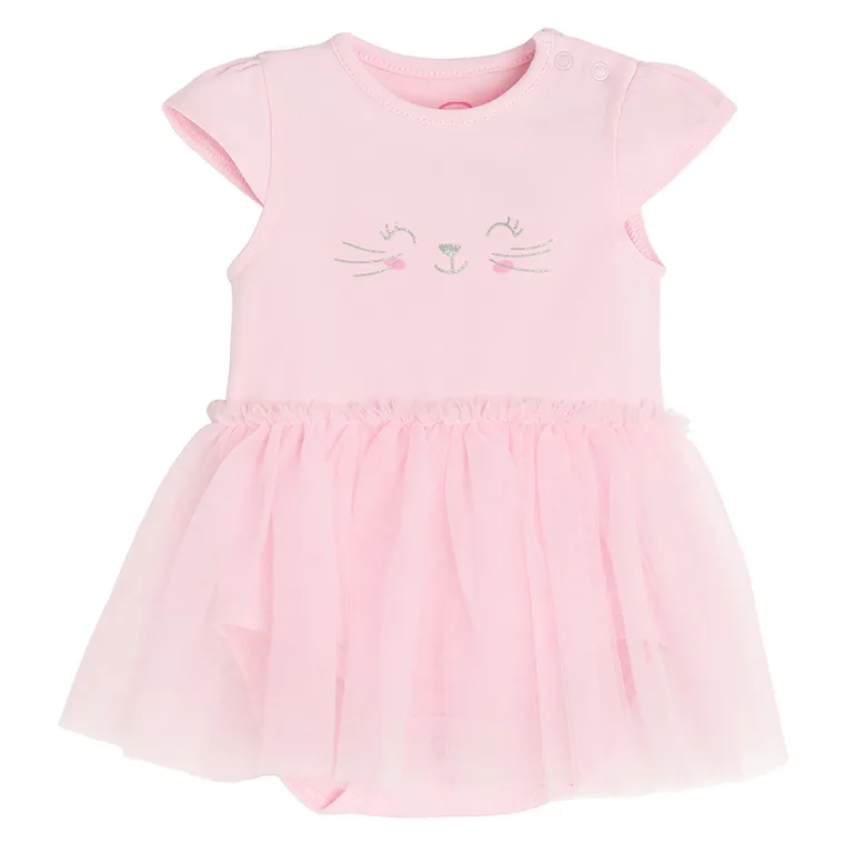 Cool Club, Body-rochie cu maneca scurta pentru fete, roz