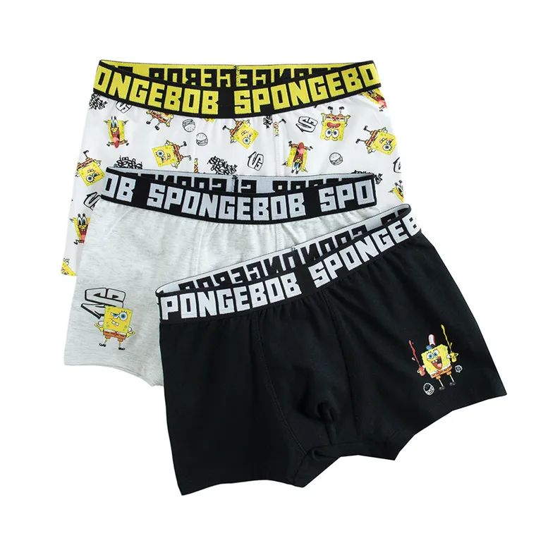 Cool Club, Boxeri pentru baieti, mix, set, 3 buc., imprimeu SpongeBob