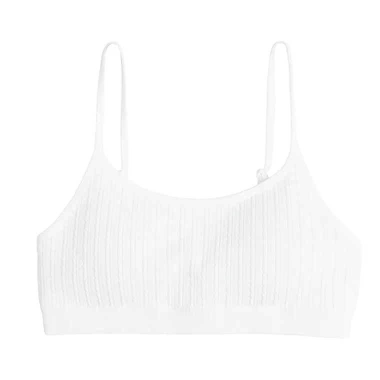 Cool Club, Bustiera pentru fete, alb, microfibra