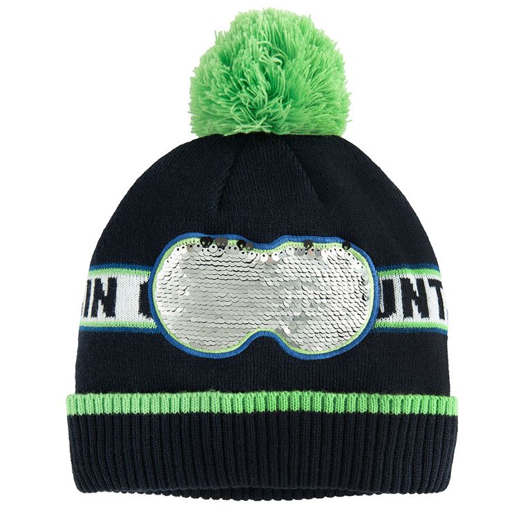 Cool Club, Caciula cu pompon pentru baieti, bleumarin