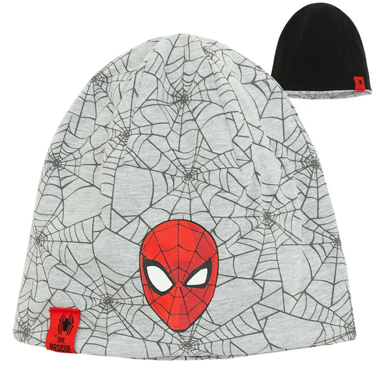 Cool Club, Caciula pentru baieti, cu doua fete, mix, imprimeu Spider-Man