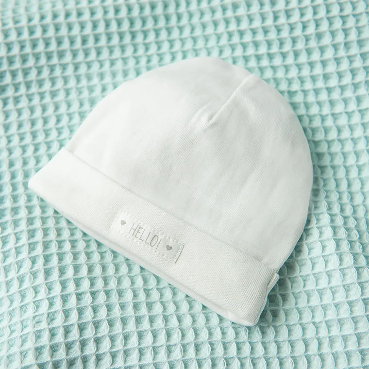 Cool Club, Caciula pentru bebelusi, ecru, imprimeu Hello