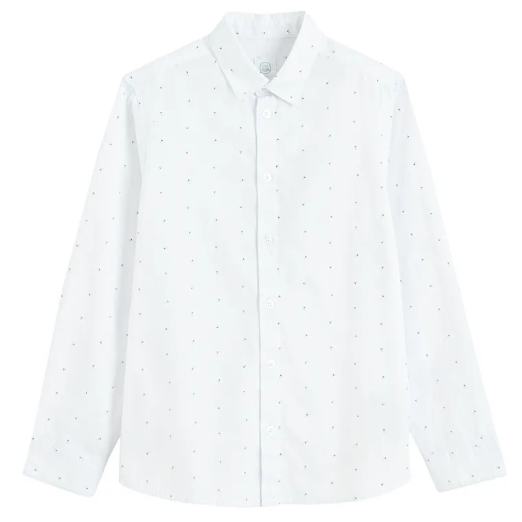 Cool Club, Camasa cu maneca lunga pentru baieti, alb