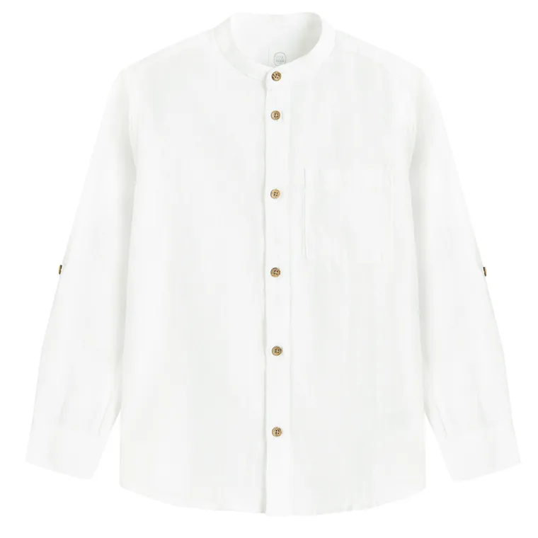 Cool Club, Camasa cu maneca lunga pentru baieti, cu in, regular, alb