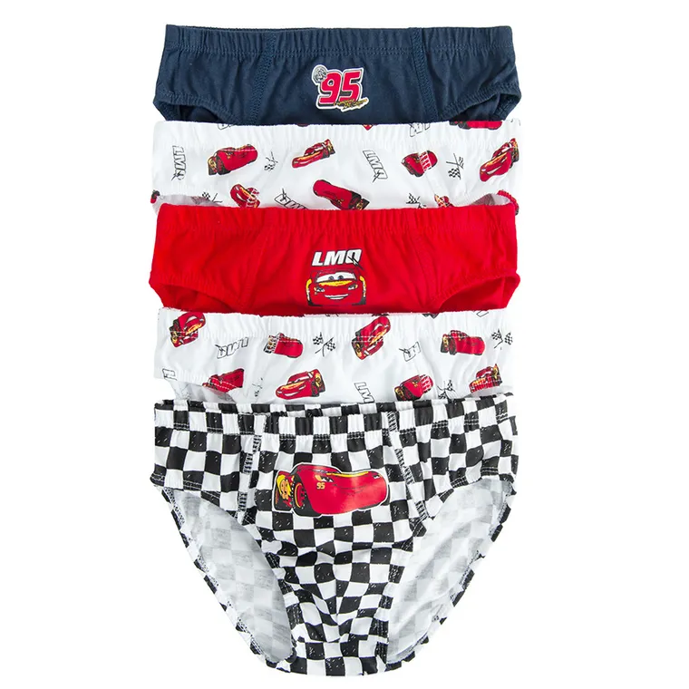 Cool Club, Chilotei pentru baieti, mix, set, 5 buc., imprimeu Cars