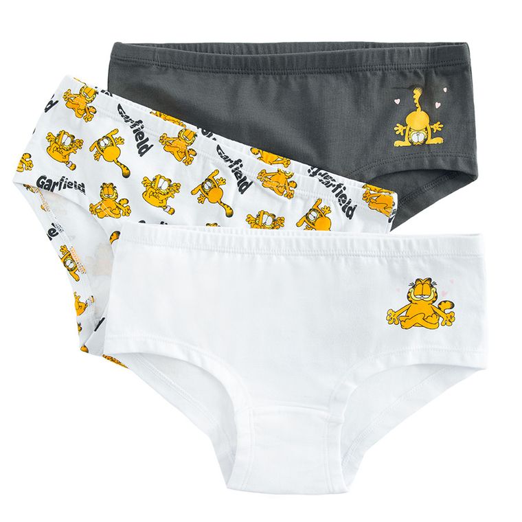 Cool Club, Chilotei pentru fete, mix, imprimeu Garfield, set, 3 buc.