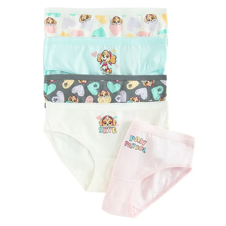 Cool Club, Chilotei pentru fete, mix, imprimeu Paw Patrol, set, 5 buc.