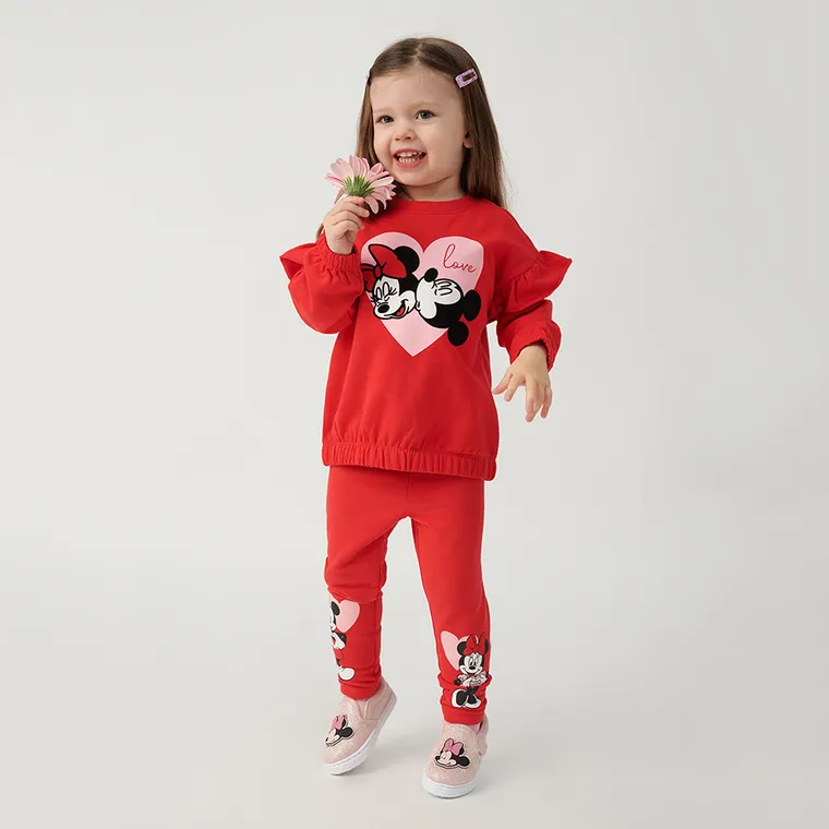 Cool Club, Colanti caldurosi pentru fete, rosu, imprimeu Minnie Mouse