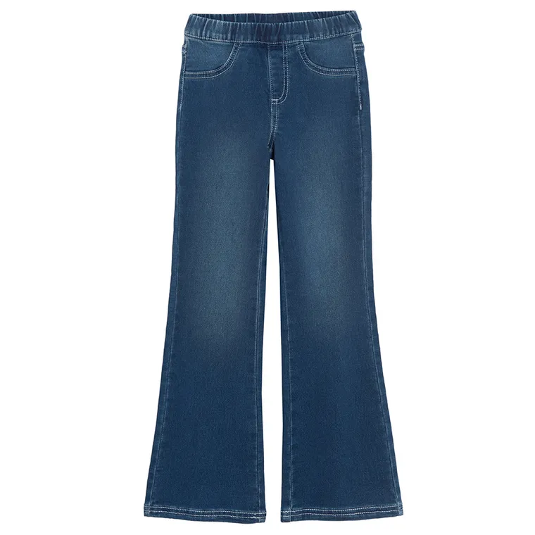 Cool Club, Colanti denim pentru fete, croiala flare, albastru