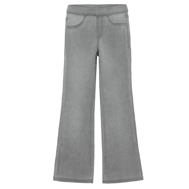 Cool Club, Colanti denim pentru fete, croiala flare, gri