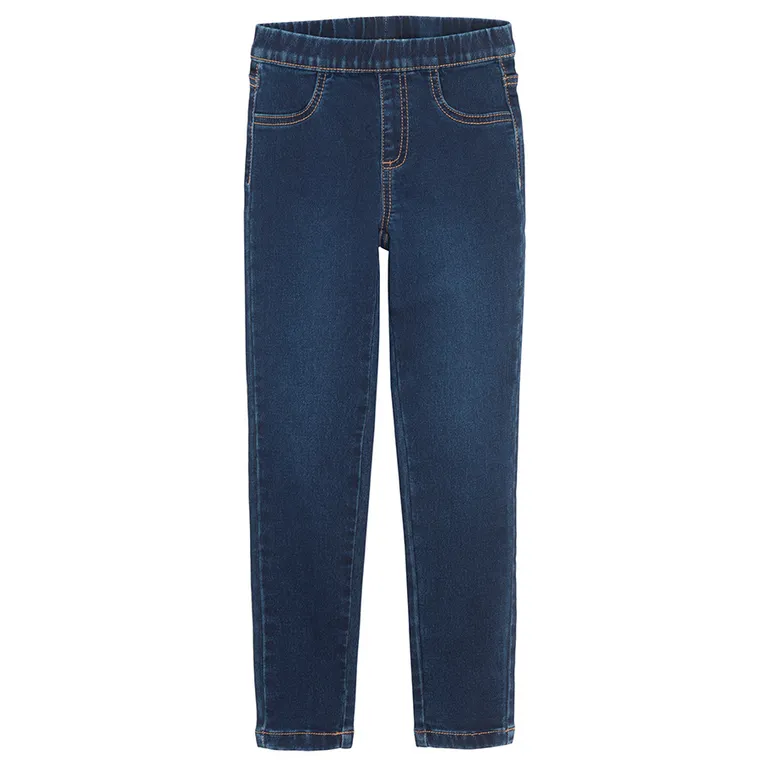 Cool Club, Colanti denim pentru fete, croiala slim, albastru