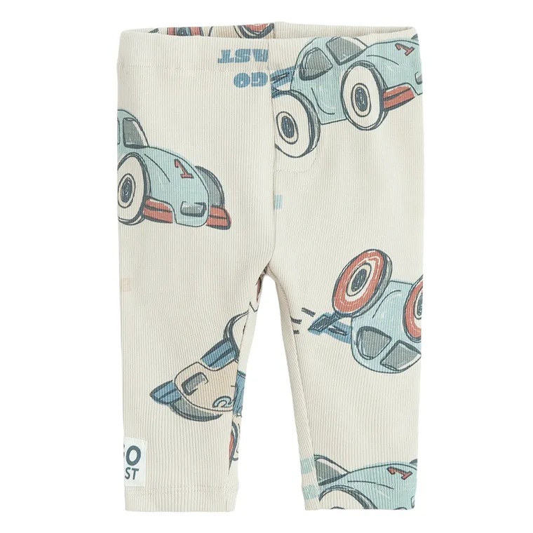 Cool Club, Colanti pentru baieti, din tricot striat, bej