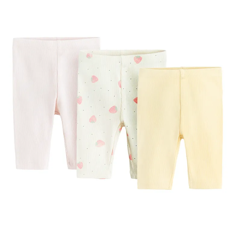 Cool Club, Colanti pentru fete 3/4, din tricot striat, mix, set, 3 buc.