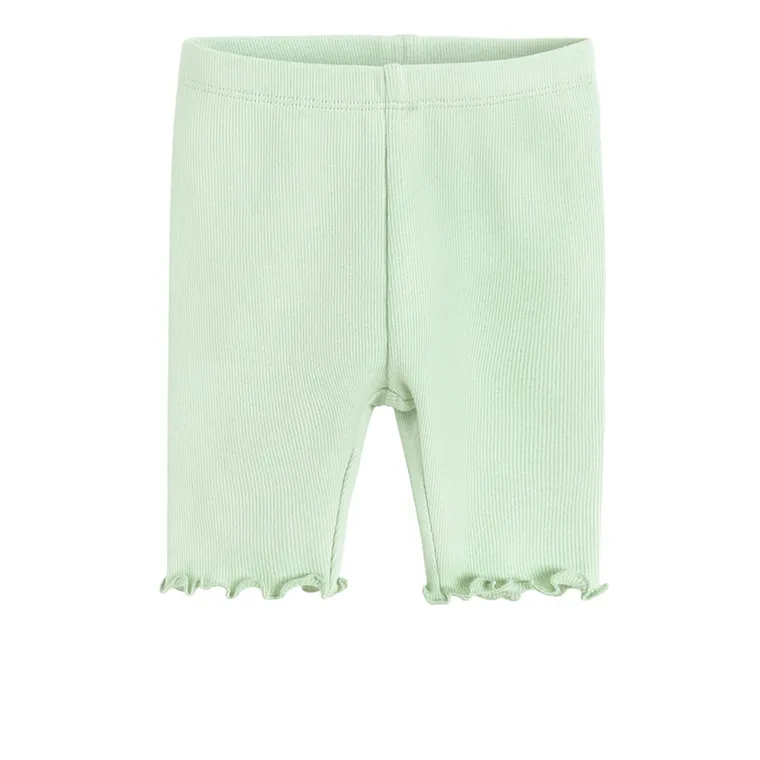 Cool Club, Colanti pentru fete 3/4, din tricot striat, verde