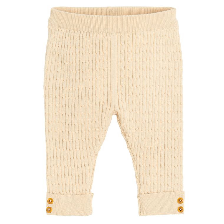 Cool Club, Colanti pentru fete, din tricot, bej
