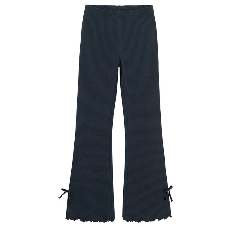 Cool Club, Colanti pentru fete, evazati, din tricot striat, bleumarin