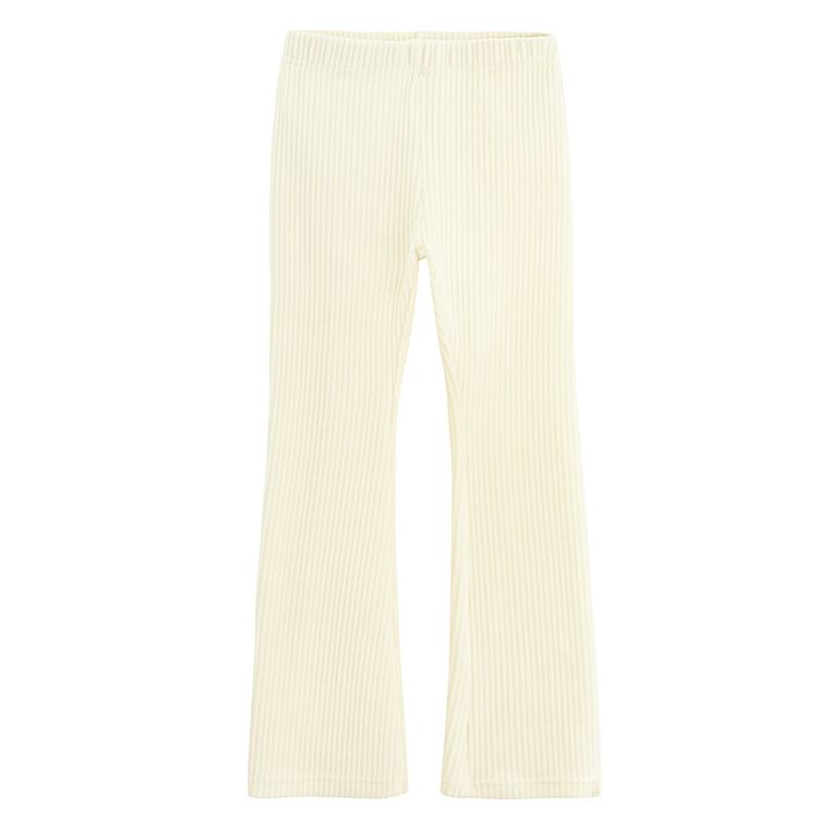 Cool Club, Colanti pentru fete, evazati, velur, ecru