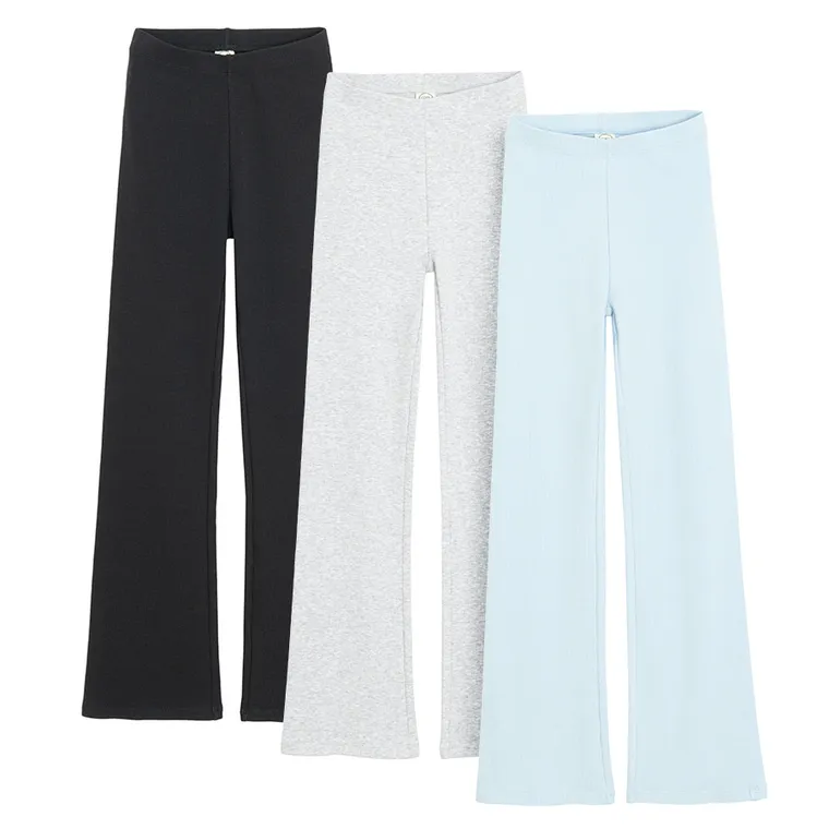 Cool Club, Colanti pentru fete, flare, din tricot striat, mix, set, 3 buc.