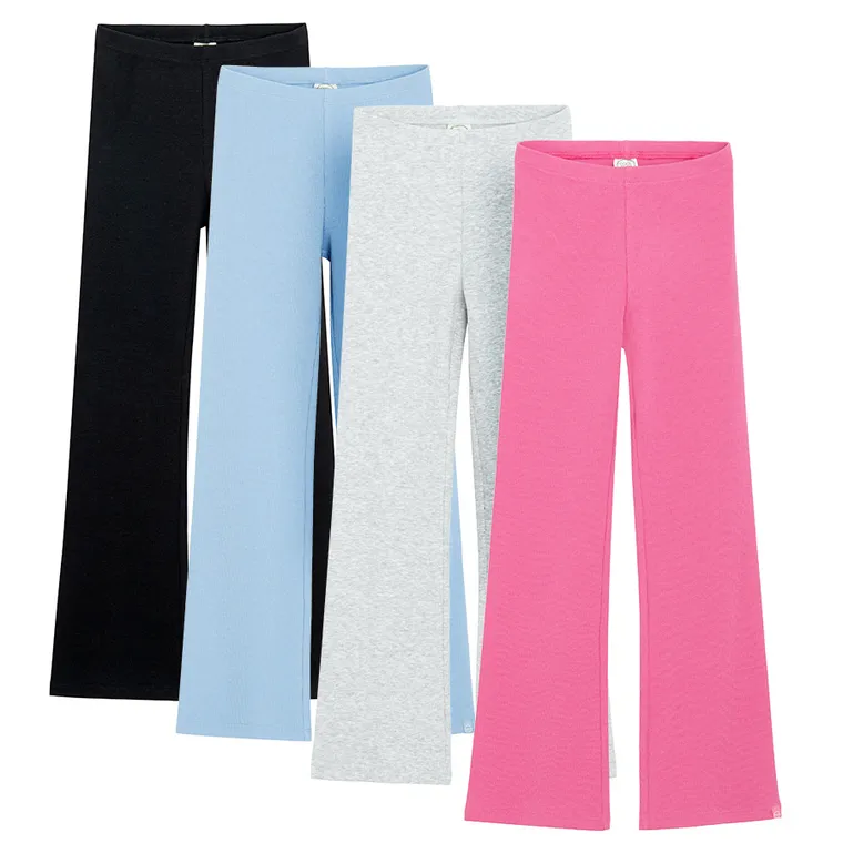 Cool Club, Colanti pentru fete, flare, din tricot striat, mix, set, 4 buc.