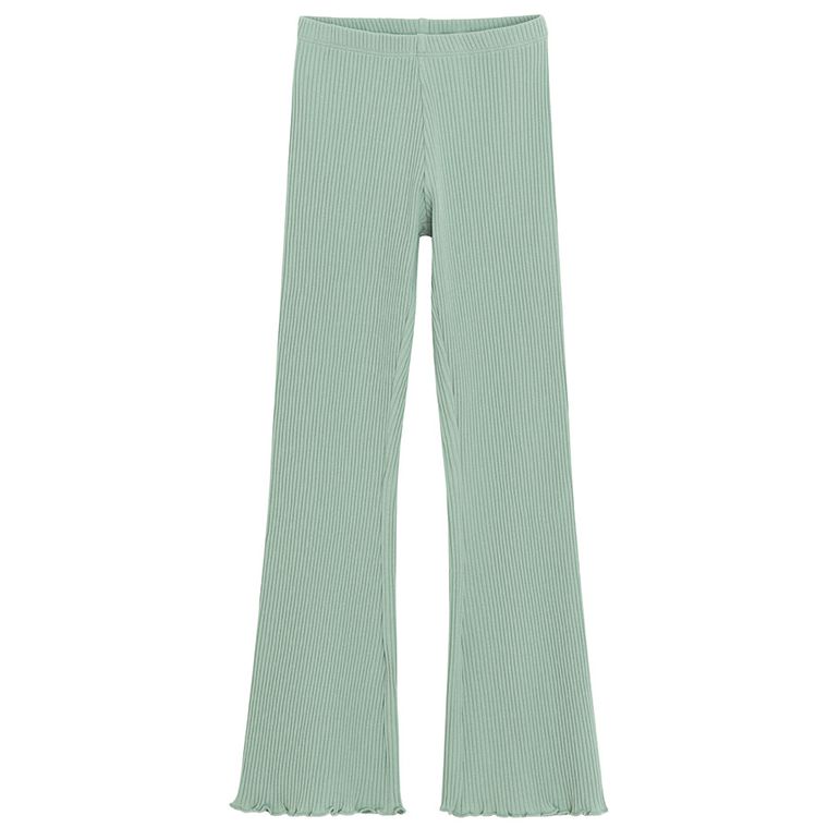Cool Club, Colanti pentru fete, flare, din tricot striat, verde