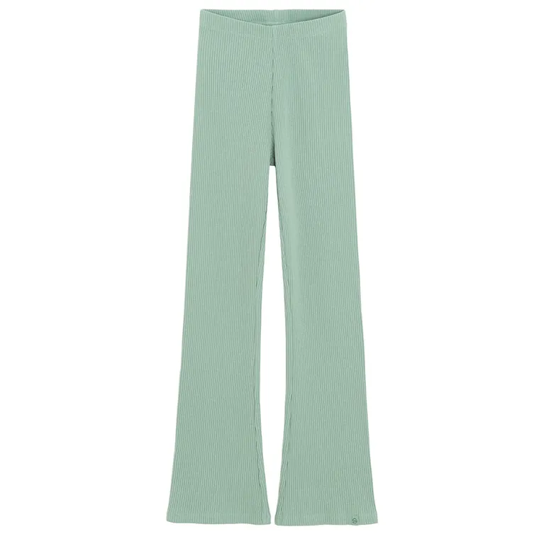 Cool Club, Colanti pentru fete, flare, din tricot striat, verde