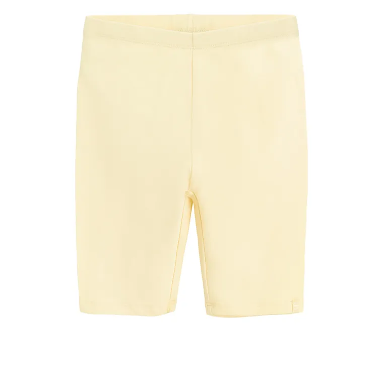 Cool Club, Colanti scurti pentru fete, din tricot striat, galben