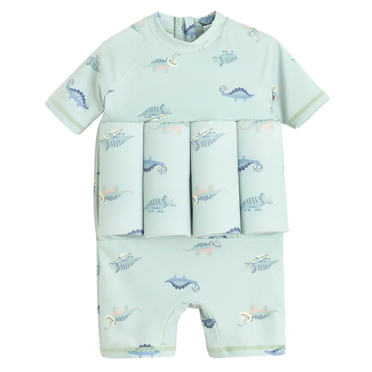 Cool Club, Costum de baie de flotabilitate pentru baieti, UV 50, menta verde
