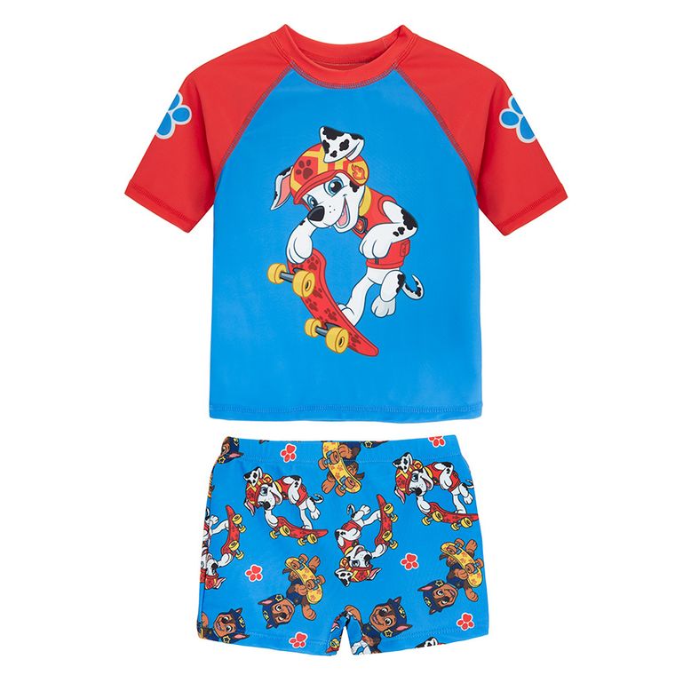 Cool Club, Costum de baie din doua piese pentru baieti, UV 50, mix, imprimeu Paw Patrol
