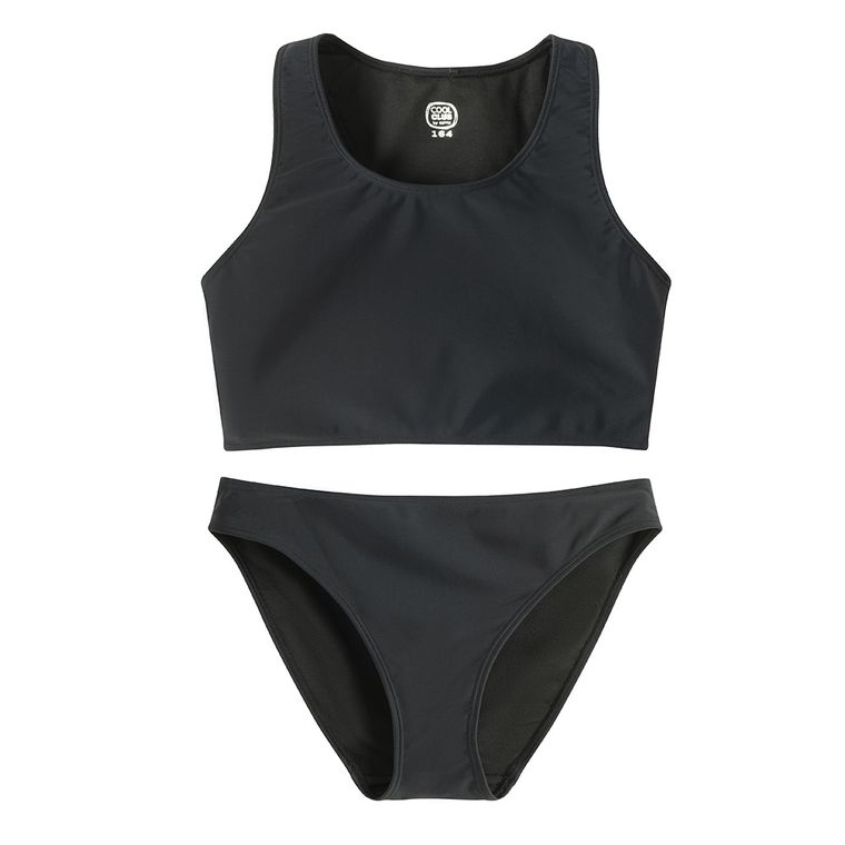 Cool Club, Costum de baie din doua piese pentru fete, UV 50, negru
