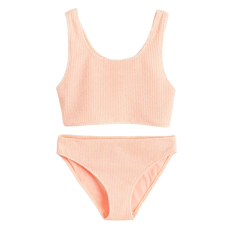 Cool Club, Costum de baie din doua piese pentru fete, UV 50, piersica