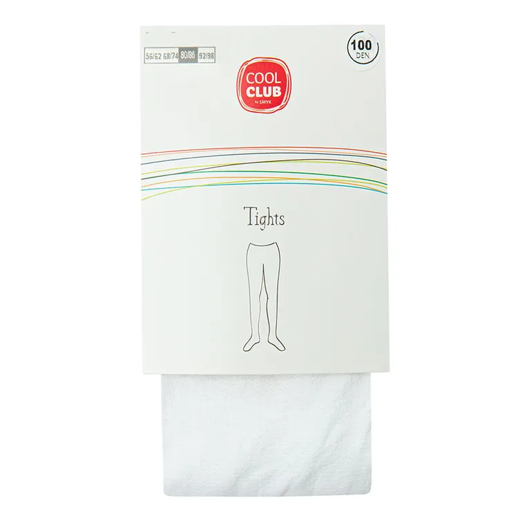 Cool Club, Dresuri pentru fete, alb, 40/100 DEN