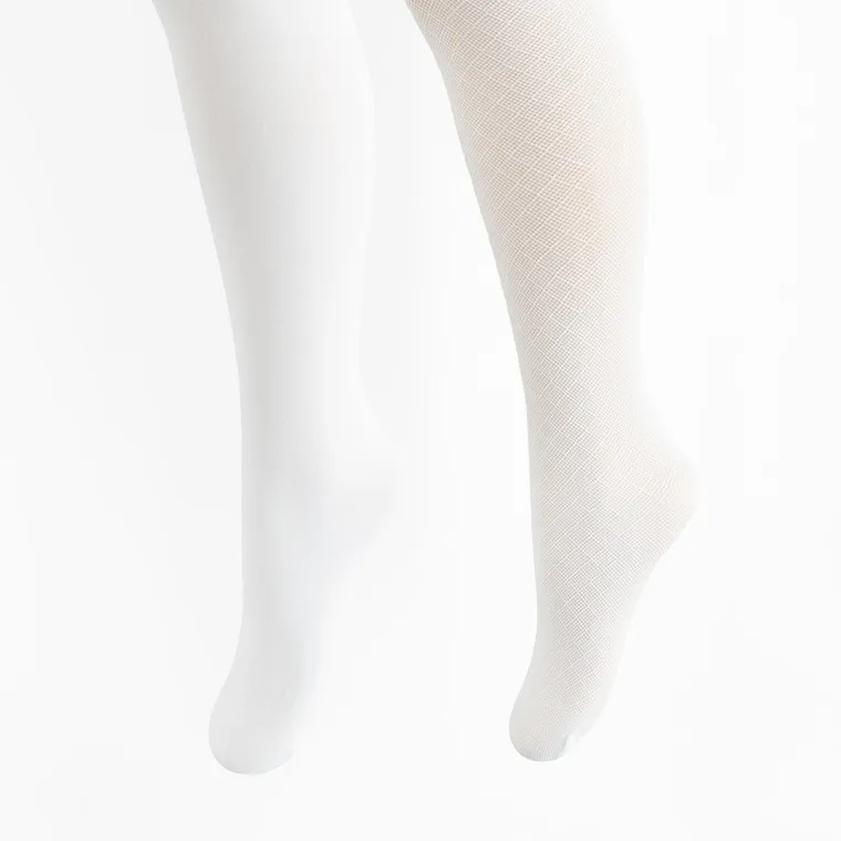 Cool Club, Dresuri pentru fete, alb, microfibra, 40 DEN, set, 2 buc.