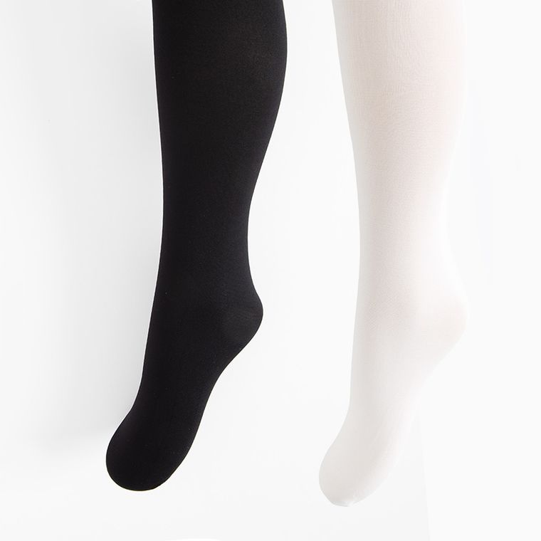 Cool Club, Dresuri pentru fete, negru, alb, microfibra, 40 DEN, set 2 buc.