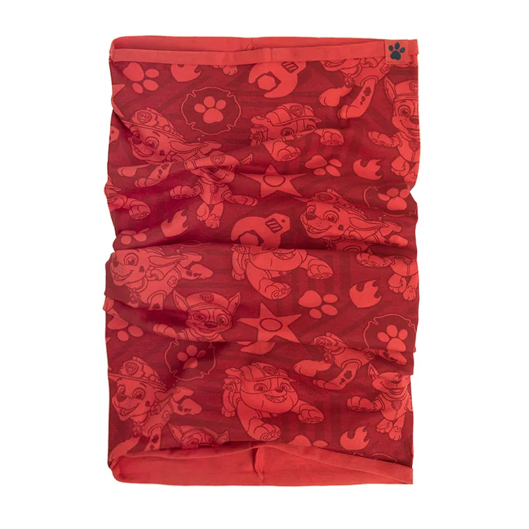 Cool Club, Fular circular pentru baieti, rosu, imprimeu Paw Patrol