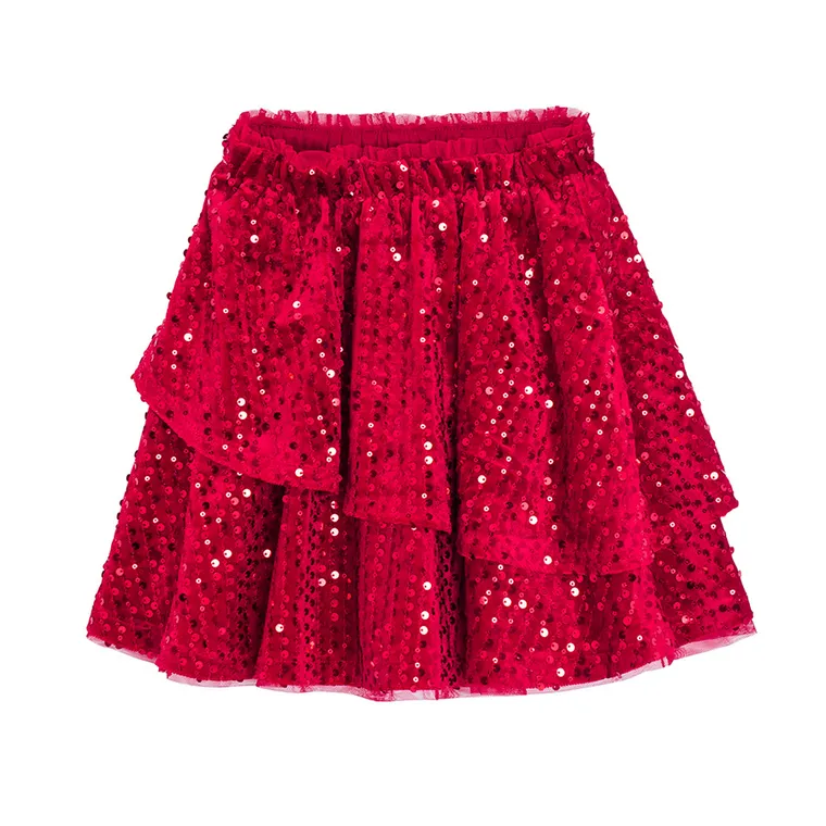Cool Club, Fusta pentru fete, velur, rosu