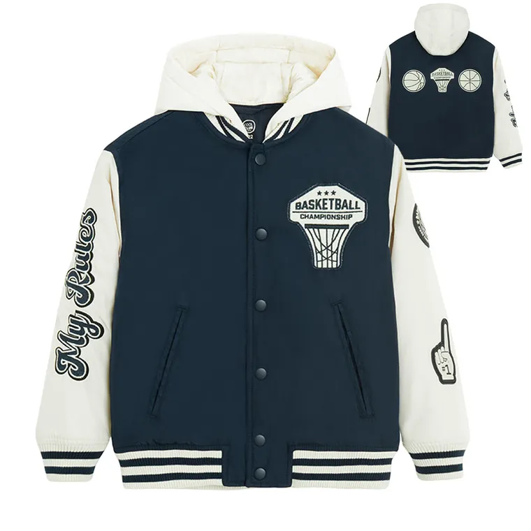 Cool Club, Geaca de baseball cu gluga pentru baieti, mix