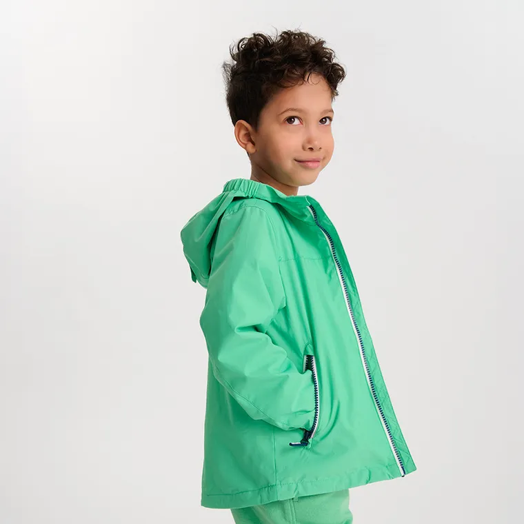 Cool Club, Geaca de ploaie cu gluga pentru baieti, verde