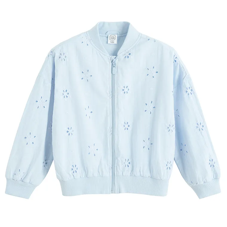 Cool Club, Hanorac bomber pentru fete, cu fermoar, albastru