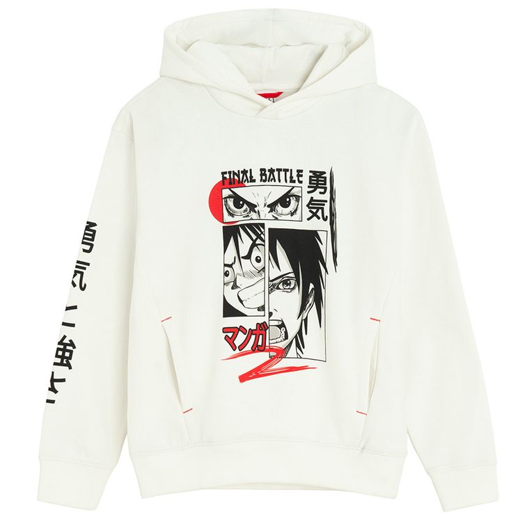 Cool Club, Hanorac cu gluga pentru baieti, alb